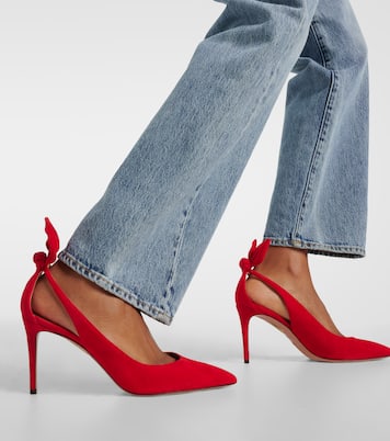 Bow Tie suede pumps | Aquazzura