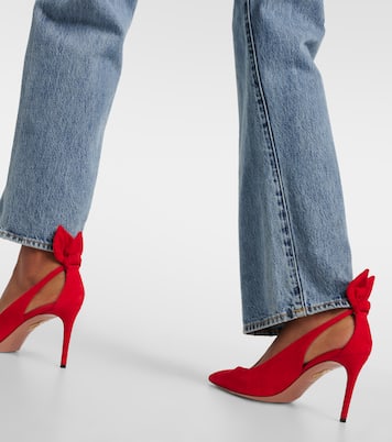 Bow Tie suede pumps | Aquazzura