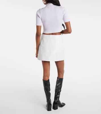 Minifalda Iconic de vinilo con logo | Courrèges