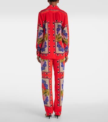 Bedrucktes Pyjama-Hemd Surreal Scarf Sand | Farm Rio