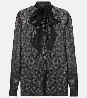 Blouse en jacquard de satin | Versace
