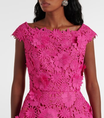 Abito midi pizzo guipure | Monique Lhuillier