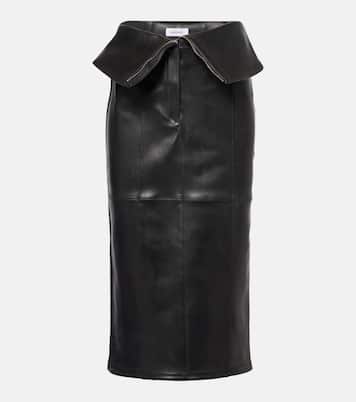 Bleistiftrock aus Leder | McQueen