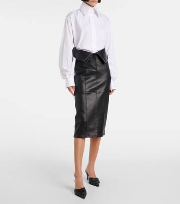 Bleistiftrock aus Leder | McQueen