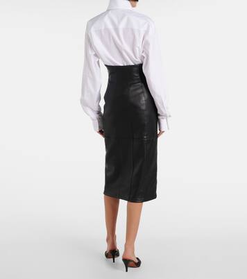 Bleistiftrock aus Leder | McQueen