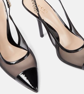 Signoria 105 mesh slingback pumps | Gucci