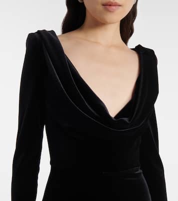 Abito con corsetto in velluto | Alex Perry