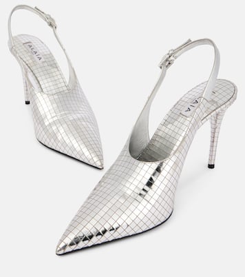 Pumps slingback in pelle metallizzata | Alaïa