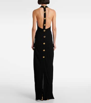 Halterneck crêpe jersey gown | Givenchy