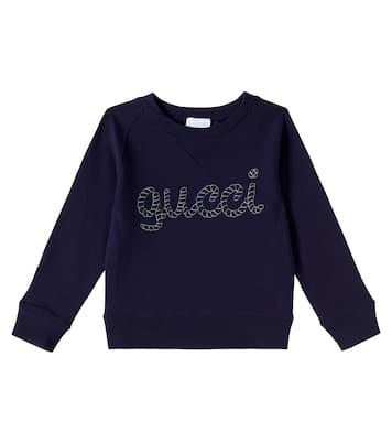 Felpa in jersey di cotone con logo | Gucci Kids