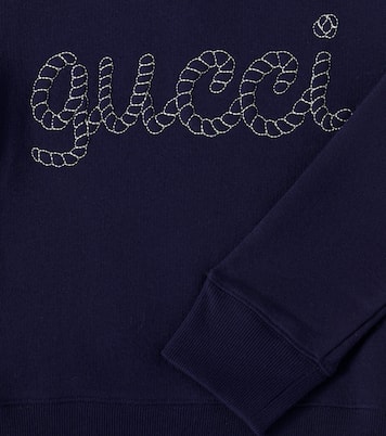 Felpa in jersey di cotone con logo | Gucci Kids