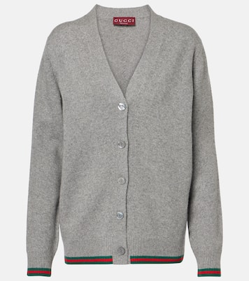 Cardigan Web Stripe aus Wolle und Kaschmir | Gucci