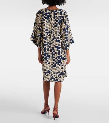 Robe midi imprimée en Cady Couture | Valentino