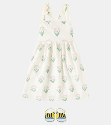 Abito in cotone con stampa floreale | Stella McCartney Kids