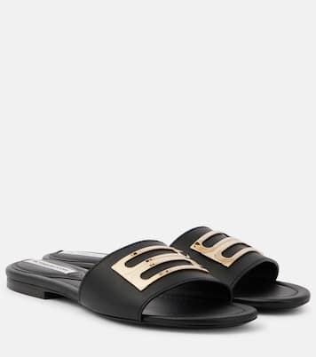 Pantoletten aus Leder | Victoria Beckham