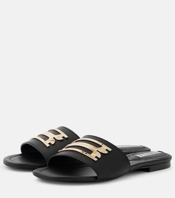 Pantoletten aus Leder | Victoria Beckham