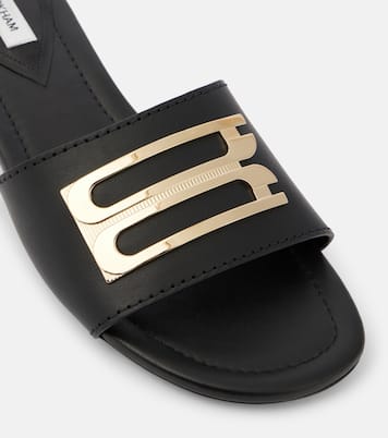 Pantoletten aus Leder | Victoria Beckham