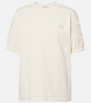 T-shirt in cotone con pizzo | Moncler