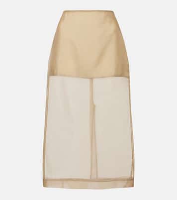 Gonna midi Peri in misto seta | The Frankie Shop