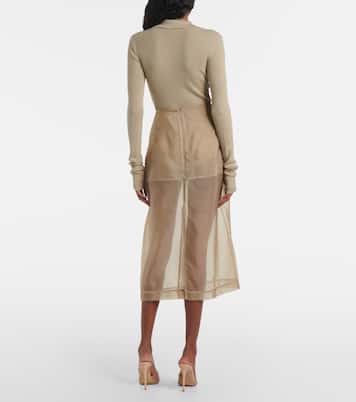 Gonna midi Peri in misto seta | The Frankie Shop
