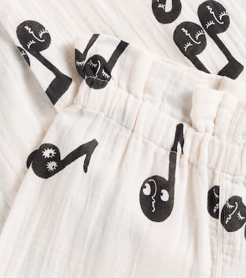Gerade Hose Notes aus Baumwollmusselin | Mini Rodini