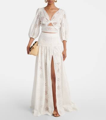 Broderie anglaise cotton crop top | Alexandra Miro