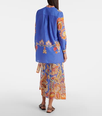 Camicia in cotone e seta con stampa floreale | Etro