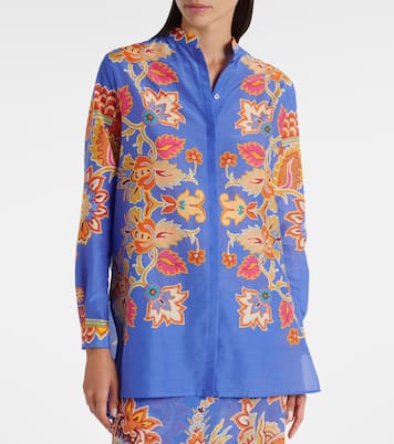 Camicia in cotone e seta con stampa floreale | Etro