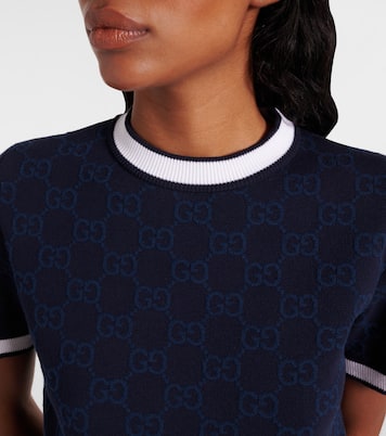 Top de algodón con GG en jacquard | Gucci