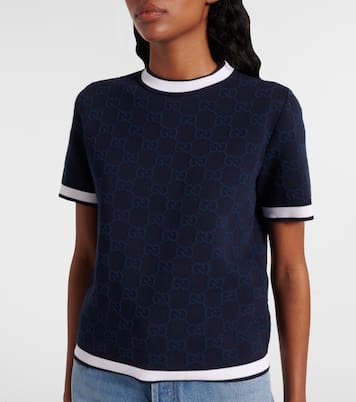 Top de algodón con GG en jacquard | Gucci