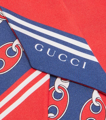 Sciarpa Gucci Marina in twill di seta | Gucci