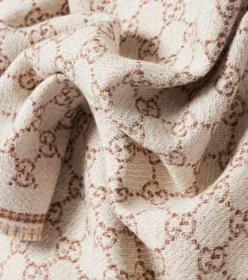 GG wool-blend jacquard scarf | Gucci