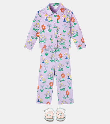 Camisa en mezcla de algodón floral | Stella McCartney Kids