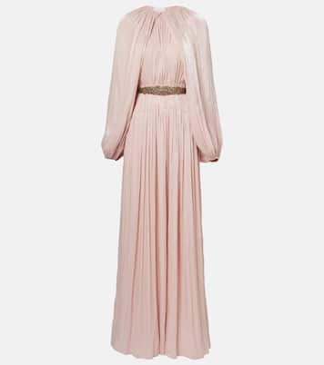 Jazmin georgette lamé jumpsuit | Costarellos