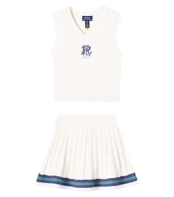 Gilet in maglia di cotone a trecce | Polo Ralph Lauren Kids