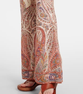 Paisley linen flared pants | Zimmermann