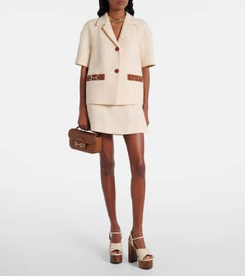 Sandali con plateau New Marmont GG in pelle | Gucci