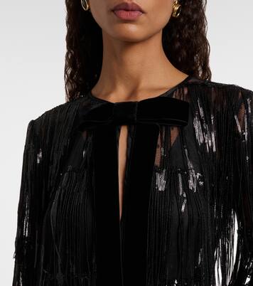 Maxikleid aus Tüll mit Pailletten | Nina Ricci