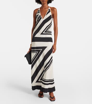 Bedrucktes Maxikleid Pietra aus Seiden-Crêpe | SIR
