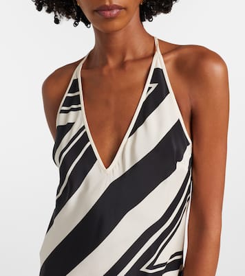 Bedrucktes Maxikleid Pietra aus Seiden-Crêpe | SIR