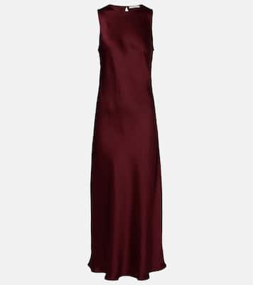 Valenica silk satin maxi dress | Asceno