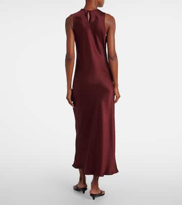 Valenica silk satin maxi dress | Asceno