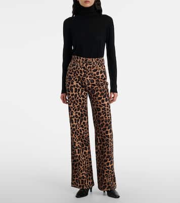 Pantalon ample à motif léopard | Veronica Beard