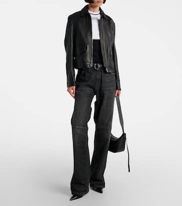 Jeans a gamba larga con cut-out e vita alta | Jean Paul Gaultier