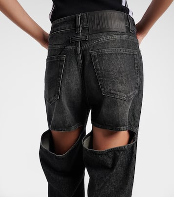 Jeans a gamba larga con cut-out e vita alta | Jean Paul Gaultier