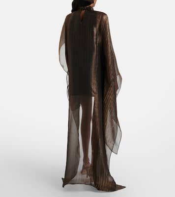 Dallas metallic caped organza kaftan | Taller Marmo