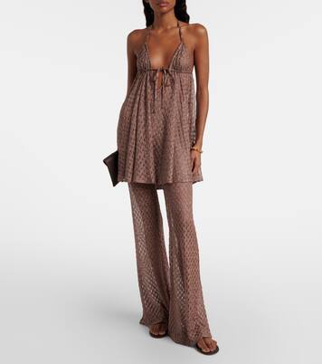 Open-knit lamé flared pants | Missoni