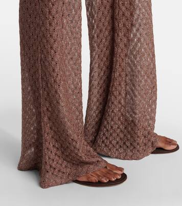 Open-knit lamé flared pants | Missoni