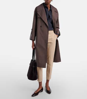 Pegno jersey cropped slim pants | Max Mara