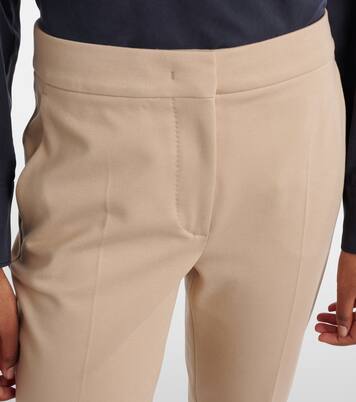 Pegno jersey cropped slim pants | Max Mara